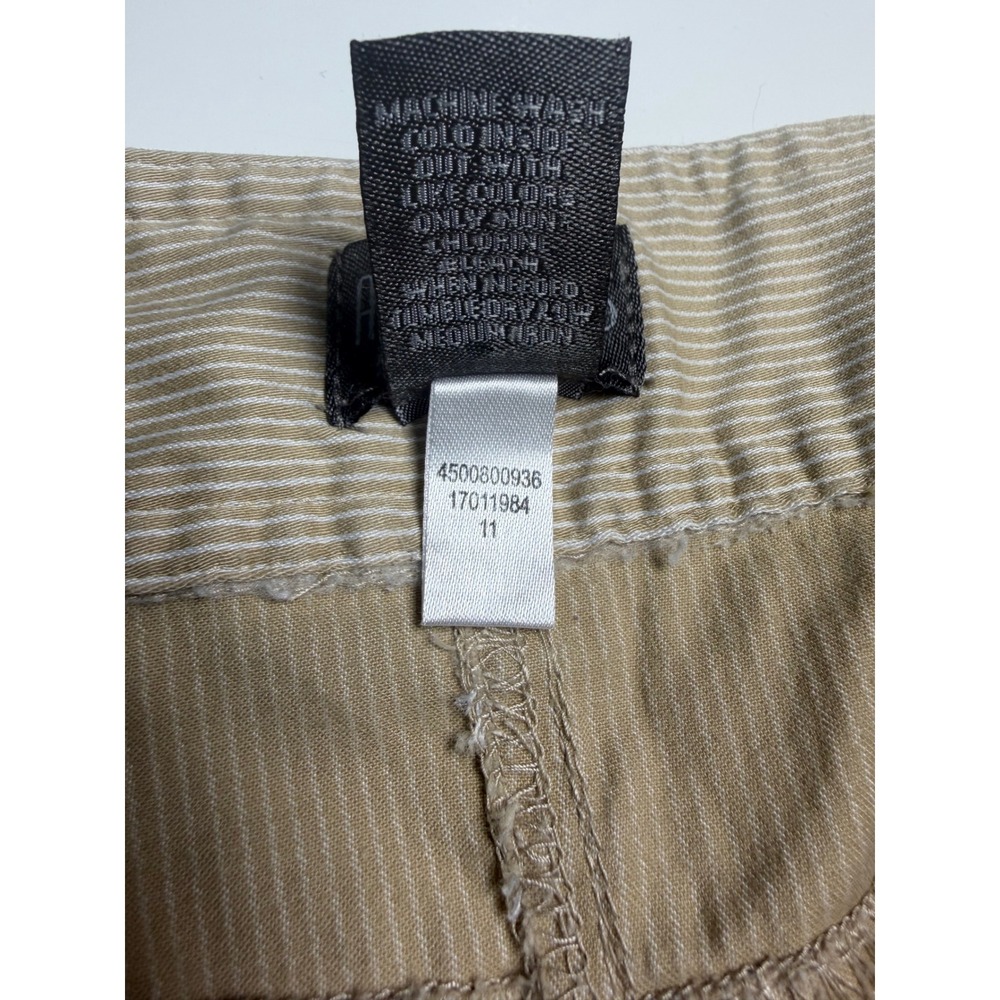 Chicos Additions Tan Pinstripe Bermuda Shorts Womens 0.5 Short Stretch Cotton - Picture 4 of 10